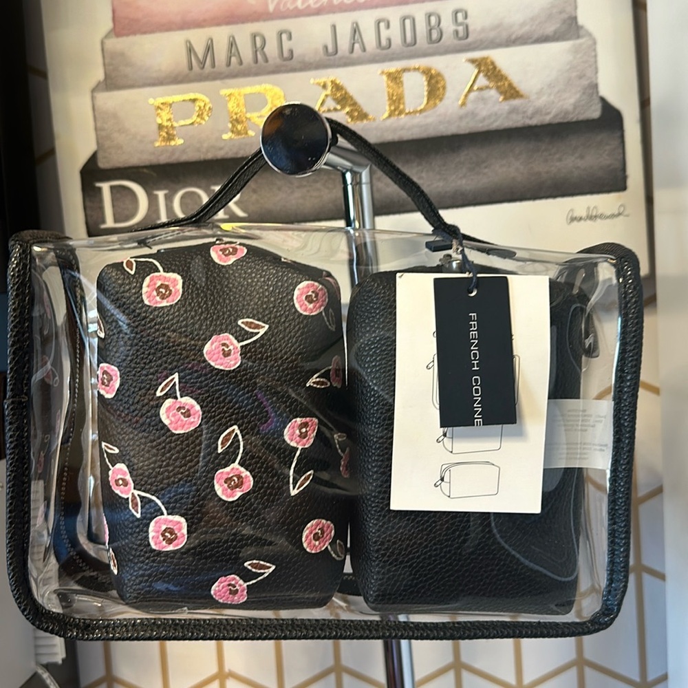 Brand New French Connection toiletries bag set of 3 travel set!